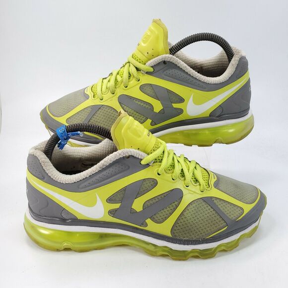 Nike Air Max 2012 Athletic Lace Up Shoe Youth Boys Size 7 488122-300 Yellow Gray - Picture 6 of 9